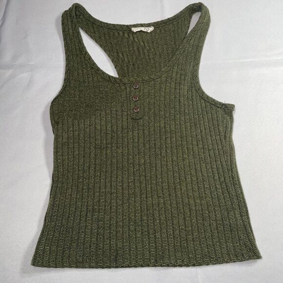 Olivia Rae Tops - Olivia Rae Sage Green Ribbed‎ Tank Top Size S